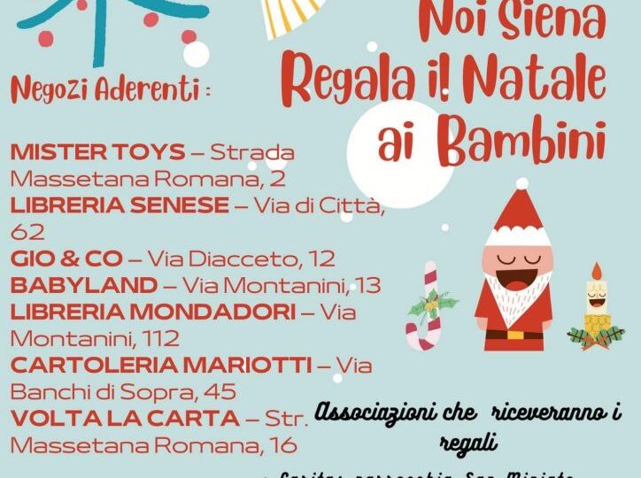 Noi Siena “Regala il Natale ai Bambini”sarà presentata nella casa di Otaria